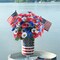 Independence Day Artificial Daisy Flowers Patriotic Flowers Red White and Blue Faux Flower with 4th of July Decorations